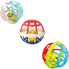 Silicone Head Modelland Scratching The Ball Baby Hand Teether With Jhunjhuni CN -1Pc - Rokomari